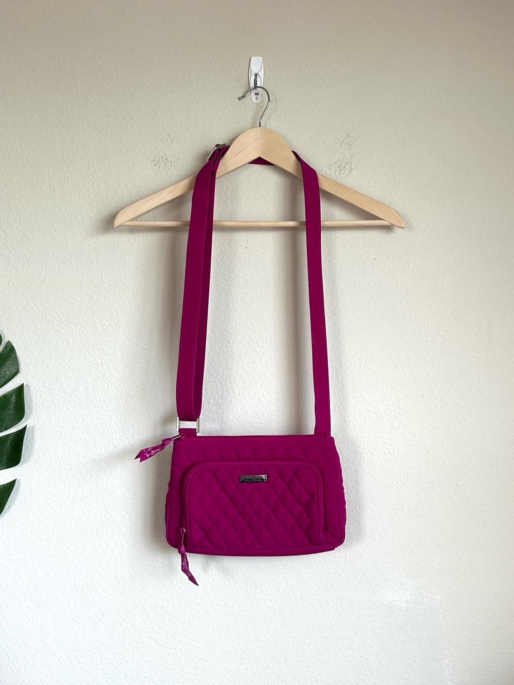 Vera Bradley Fuschia Quilted Crossbody Bag